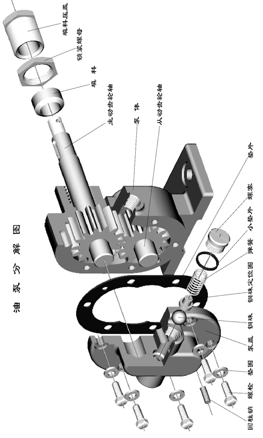 齿轮油泵配件图